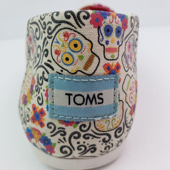 Toms Alpargata Dia de los Muertos Womens Size 11 Day of Dead Canvas Casual Shoes - Picture 10 of 12